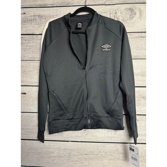 NWT Ladies Umbro Black Violet Striped Track Jacket - Small - Picture 1 of 2